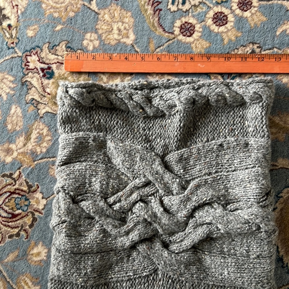Ugg Gray Marked Cable Infinity Scarf - image 4